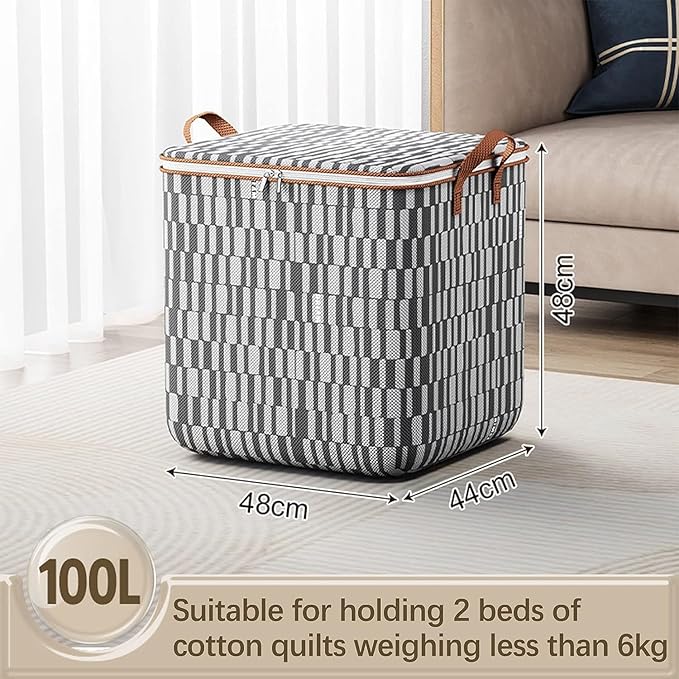 Clothes Storage Bag, Non-Woven Clothes Quilt Foldable Storage Bag, Multipurpose Large Capacity Lightweight Portable Wardrobe 