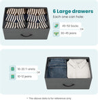 DUMOS 8 Drawer Dresser for Bedroom, Fabric Storage Organizer with Sturdy Metal Frame, Wooden Top Chest of Drawers for Closet 