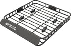 WILDROAD Roof Rack Cargo Basket, Upgraded 4” Fence Car Roof Basket, 43"x 39"x 4" Universal Car Top Luggage Holder Carrier Basket Fits for SUV Truck Cars