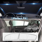 KMF 6pcs Thicken Sun Shades for KIA Sportage 2017-2022 Accessories, Custom Fit Full Car Window Covers for Windshield Side Rear, UV Block and Privacy Blackout for Camping Outdoor