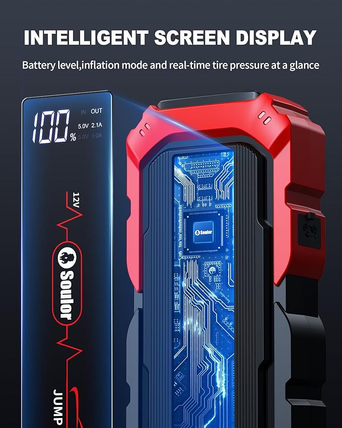 Jump Starter Battery Jumper Starter Portable Car Battery Jump Starter for Up tp All Gas & 12L Diesel, 12V 5000A Portable