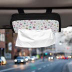 Car Tissue Holder Car Visor Organizer Tissue Box Holder for Car Sun Visor Organizer with Car Vehicle Accessories Essentials Interior for Women Men Kawaii Owls and Flowers