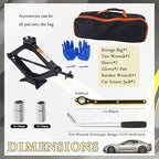 Car Scissor Jack Kit with Lug Wrench & Ratchet Wrench,2T Car Jack Kit for Cars Lifting & Tire Changing,Heavy Duty Scissor Jac