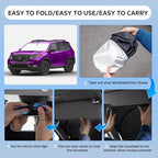 Sun Shade Sunshade for Honda Passport 2019-2024 2025 Windshield Cover, 4-Layers Sun Shield 250T Silver Sun Visor Foldable Front Window Shade for Passport Sport,SUV,EX-L,Touring,Eliten Car Accessories