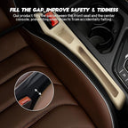Hovom 2PCS Car Seat Gap Filler Organizer, Multi-purpose Automotive Seat Gap Storage Organizer for Key Phone Card, Auto Seats Crevice Filler Stop Things from Dropping, Car Accessories (Beige)