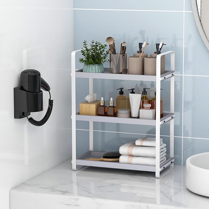 HNRLOY Bathroom Counter Organizer,Bathroom Countertop Organizer,Counter Shelf,Countertop Storage,Organization and Storage,Mak