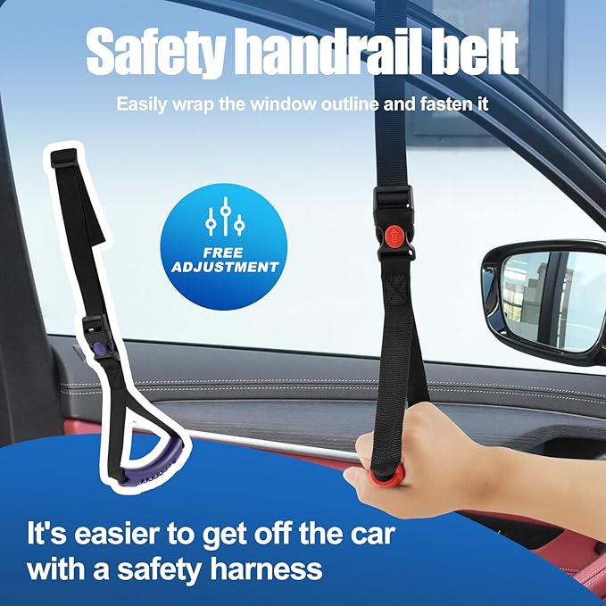 4 Pack Car Door Handle for Elderly Car Handle Assist, Multifunction 3-in-1 Vehicle Support Handles for Seniors and Handicappe