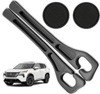 Car Seat Gap Filler Organizer Compatible with Nissan Rogue Accessories Seat Gap Plug Blocker with Storage Slot Non-Slip Car Cup Holder Coaster Black