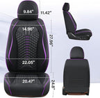 Coverado Leather Seat Covers, Car Seat Covers Full Set, Nappa Leather Seat Covers for Cars, Car Seat Protectors Waterproof, 5