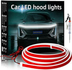 YM E-Bright Led Hood Light Strip Exterior Led Strip Lights for Cars Waterproof Flexible DRL Dynamic Scan Start Up Hoodbeam Kit Daytime Running Light for Car,Truck,SUV,12V 70inch White,1 Set