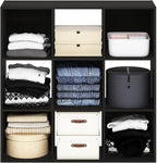 Furinno PELLI Closet Organizers and Storage, 9-Cube Closet Organizer, Open Shelf Closet Storage, for Wardrobe, Bedroom, Livin