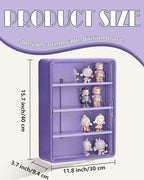 HGYZE Clear Display Case for Figures, 15.75" High, Wall Mounted Shelf with Magnetic Door, Hanging Display Case for Collectibl