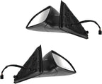 TRQ 2 Piece Driver and Passenger Side Mirror Assembly Set Electric Adjustment Heated No Memory Black Compatible with 2007-200