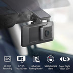 Thinkware ARC Dual Dash Cam Front & Rear 2K QHD, 2.7” LCD Touchscreen, 130° Wide Angle, GPS, Wi-Fi, Super Night Vision, Smart