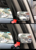 Blind Spot Mirror,Car Built-in Installation Glass Material 360 Degree Rotation Frameless 3.3 * 2.1Inch Convex Mirror Mechanical Installation Firm and Durable Installation Simple Gift box Packaging