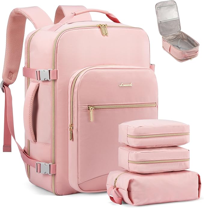 LOVEVOOK Travel Backpack for Women & Men 50L,Airline Approved Carry On Backpack Travel Essentials,TSA Carry on Luggage,Waterp