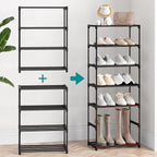 Autonomier 4 Tier Extra Small Shoe Rack (16.3" Wide), Narrow Stackable Shoe Shelf for Kids Toddler Adult, Lightweight Shoe Ra