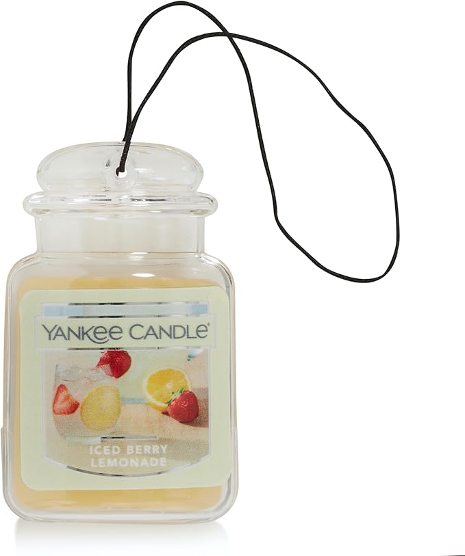 Yankee Candle Car Jar Ultimate, Iced Berry Lemonade, 0.96 OZ (Pack of 6)