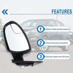 Left Driver Side Mirror Compatible With 2019 2020 2021 Hyundai Tucson With Manual folding Power glass Black Replace #87610D3990(3Pins)