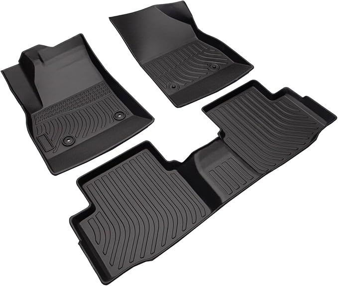 All Weather Floor Mats for 2016-2019 Chevy Cruze (No Fit 2016 Cruze Limited), Chevy Cruze Floor Mats, 1st and 2nd Maximum Coverage, 3D Waterproof TPE Rubber Protector Car Mats Full Set Liners