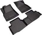 All Weather Floor Mats for 2016-2019 Chevy Cruze (No Fit 2016 Cruze Limited), Chevy Cruze Floor Mats, 1st and 2nd Maximum Coverage, 3D Waterproof TPE Rubber Protector Car Mats Full Set Liners