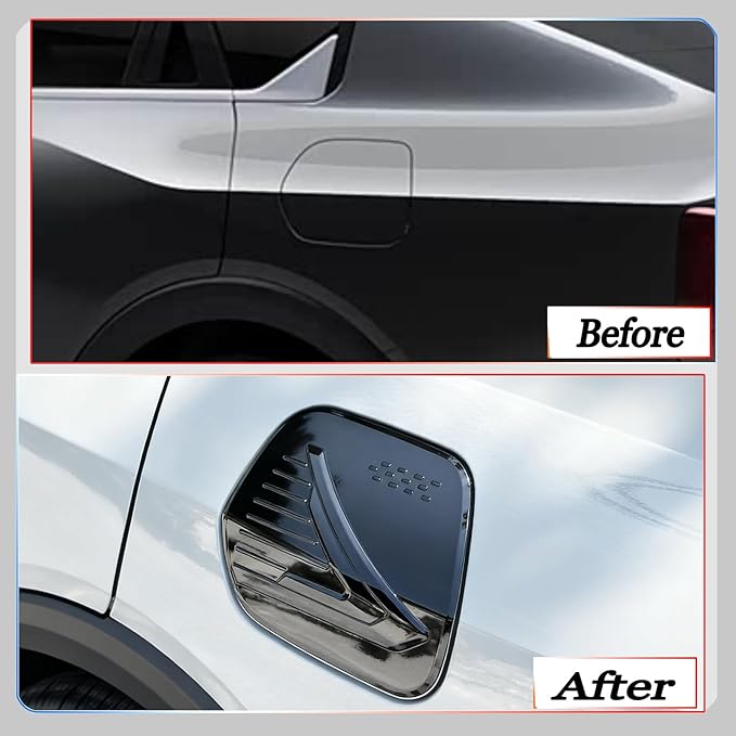 Fuel Tank Cap Cover, for KIA K4 2024 2025 2026, Car Fuel Tank Cap Decoration Accessories - Bright Black