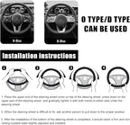Yourkar Car Steering Wheel Cover, 15 Inch Leather Round Comfy Grip Steering Wheel Protector, Anti-Slip Steering Wheel Cover w