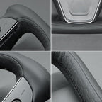 MEWANT Hand Stitched Tesla Model S Yoke Steering Wheel Cover Wrap for Tesla Model S 2021-2023 / Model X 2021-2023 Tesla Yoke Steering Wheel Accessories(3D Style)