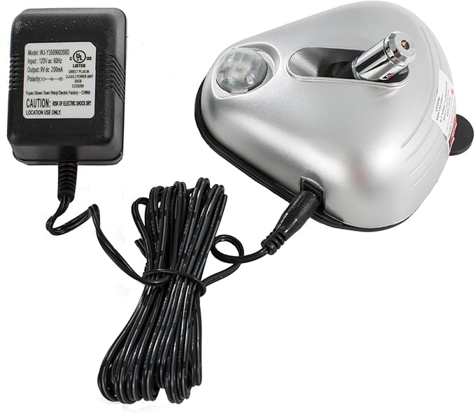 Maxsa 37310 Park Right Single Laser Parking Guide for Garage with Adjustable 360-Degree Laser, Motion Activated, AC Adapter a