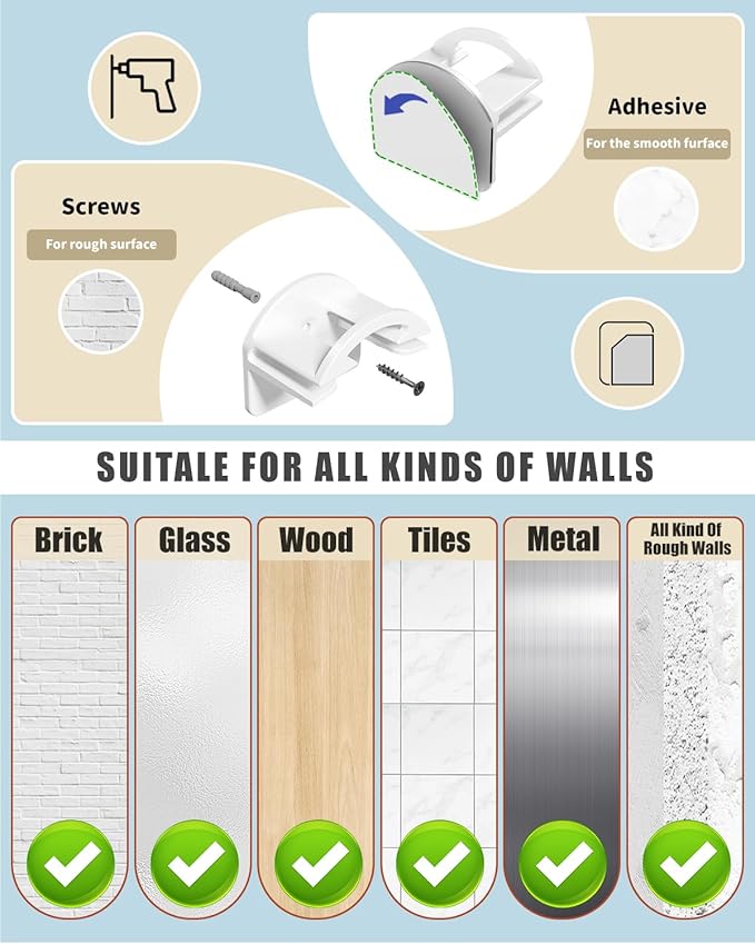 Adhesive Hat Hooks for Wall, Baseball Caps Strong Holdr, Ball Cap Hanger Wall Mount, Hat Display Rack, Hat Organizer Accessor