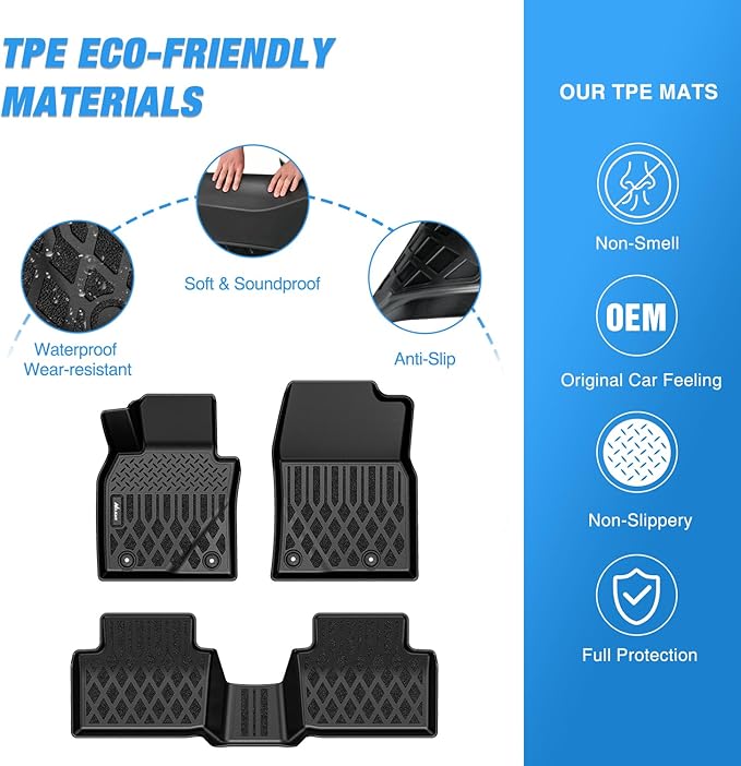 Nilight TPE Floor Mats for Mazda CX-30 CX30 2020 2021 2022 2023 2024 2025 2026 All Weather Custom Fit Heavy Duty Floor Liners