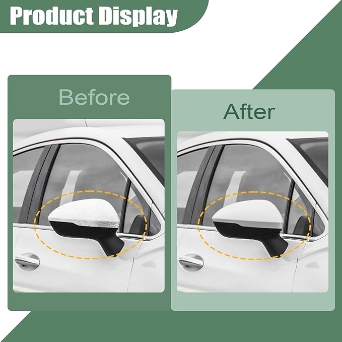 Front Right White Exterior Mirror Covers, Fit for Chevy Cruze 2017 2018 2019 Passenger Side Door Rearview Mirror Cover Caps