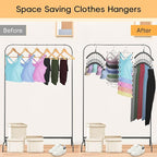 TomCare 4 Pack Space Saving Hangers，2Pack Tank Top Hanger and 2Pack Leggings Organizers for Closet Pants Hangers with 20 Clip