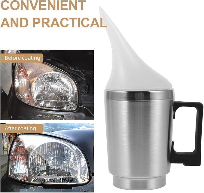 GARVALON Headlight Restoration Kit Atomizing Cup and Polymer Repair Tool Car Headlight Fog Cup for Refurbishing Yellowing and