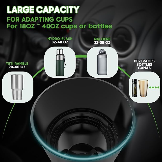 10L0L 2PC Universal Golf Cart Propane Heater Cup Holder for Yamaha EZGO Club Car, Adjustable Expandable Cup Holder and Base, 