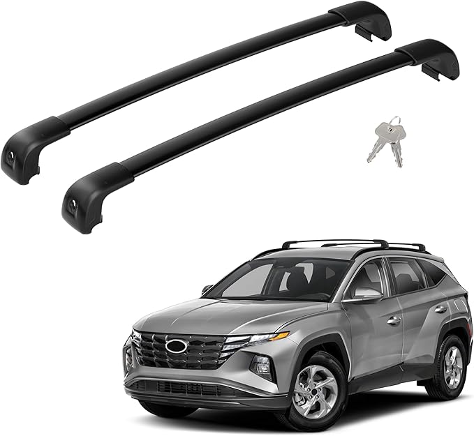Lockable 300LBS Roof Rack Cross Bars Compatible with Hyundai Tucson 2016-2026 SE/SEL/N Line/Limited, Aluminum Crossbars Cargo Racks Rooftop Luggage Canoe Kayak Camping Gear Bike Carrier Rack