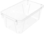 Storex Small Cubby Bin, 12.2 x 7.8 x 5.1 Inches, Clear, 5-Pack (62464U05C)