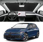 Custom Fit Windshield Sun Shade for VW Golf 2022-2026, Blocks UV & Heat, Front Window Sunshade Accessories, Easy Fold & Store Keep Your Car Cooler