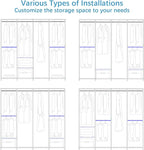 VIPEK V40C Covered Clothes Rack Heavy Duty Clothing Rack with Cover, Custom Freestanding Closet Portable Wardrobe Closet for 