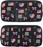 250th USA Anniversary Car Sun Visor Organizer Auto Visor Multi-Pocket Storage Pouch Holder Vehicle Visor Net Personal Belonging Pouch for Card Pen Phone