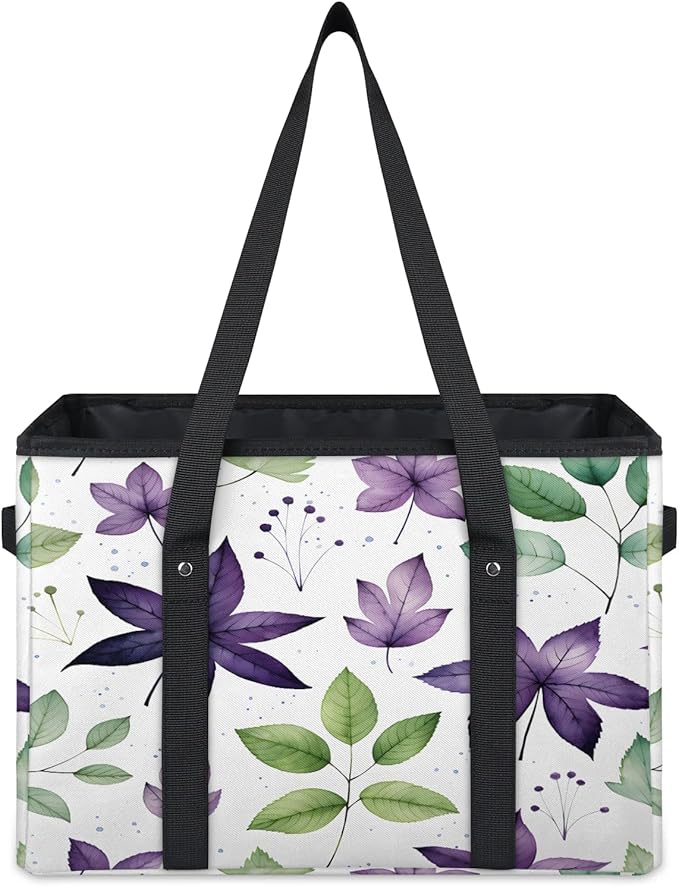 Reusable Grocery Bags Heavy Duty Shopping Bags Foldable Large Tote Bags with Long Handles & Hard Bottom