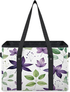 Reusable Grocery Bags Heavy Duty Shopping Bags Foldable Large Tote Bags with Long Handles & Hard Bottom