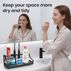 BOTEMY Toothbrush Holder with Instant Drying Stone - Bathroom Counter Organizer, Diatomite Electric Toothbrush Toothpaste Hol