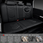 CAR PASS 3D Foam Luxury Leather Back Bench Car Seat Covers,Waterpoof Faux Leather Rear Seat Cover Universal Fit for Cars Seda