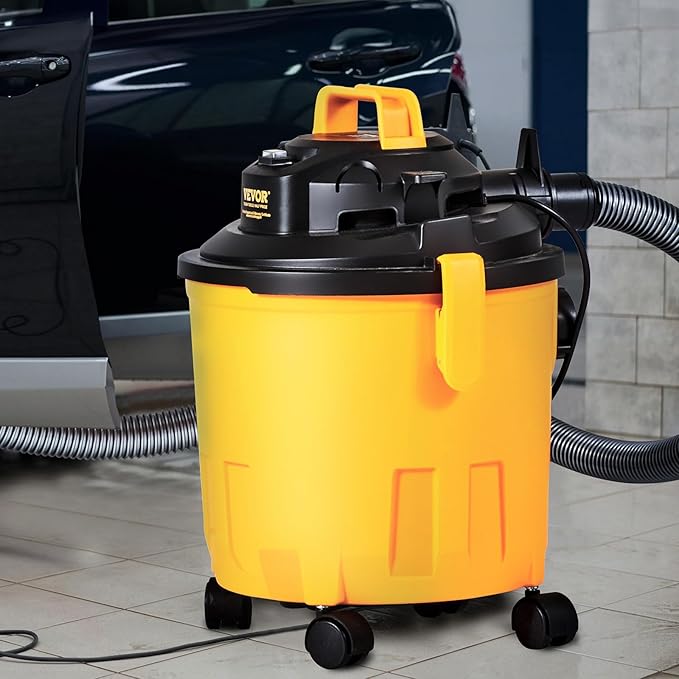VEVOR 5 Gallon 6.0 Peak HP Wet and Dry Shop Vac， Portable Shop Vacuum and Blower 3-in-1 with Filter, Hose and Attachments for