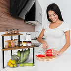 Weenson Kitchen Countertop Organizer Spice Rack for Salt, Bathroom Counter Organizer Over Sink for Toiletries, Makeup, 2-Tier