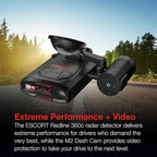 Escort Redline 360c Laser Radar Detector & Escort M2 Smart Dash Cam Bundle - HD Video, Extreme Range, AI Assisted Filtering, 