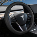 Custom Fit for Tesla Steering Wheel Cover Model 3 (2017-2026) & Model Y (2020-2026), Leather Designed for Tesla Highland/Juni