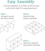 Best Choice Products 6-Cube Storage Organizer, 11in Shelf Opening, Bookcase, Display Shelf, Customizable w/ 3 Removable Back 