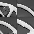 MEWANT Hand Sewn 3D Style Steering Wheel Cover for Toyota Camry 2018-2019/Toyota Avalon 2019/Toyota Corolla 2019-2020/Toyota RAV4 2019 Steering Wheel Accessories